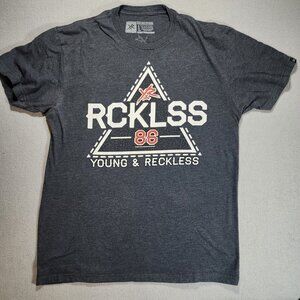 Young &‎ Reckless Y&R Tshirt Large Dark Grey Gray Black Rcklss 86